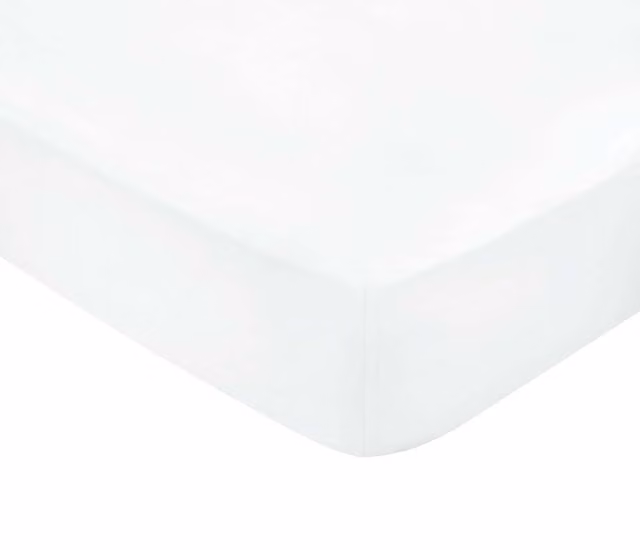 Bedeck of Belfast Fine Linens 600 Thread Count Egyptian Cotton Mako Satin Kingsize Fitted Sheet, White, W/D/H: 180 x 200 cm – 1