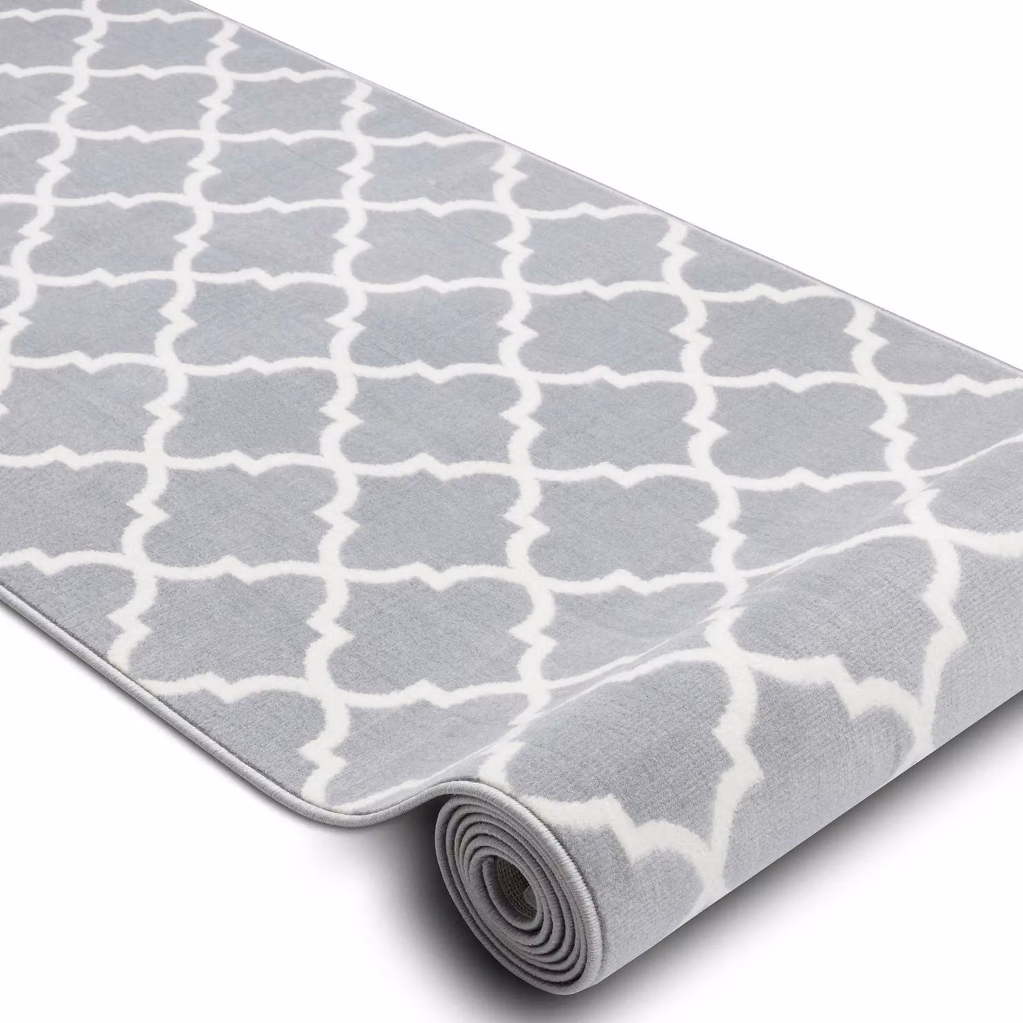 RugsX Bcf Morad Moroccan Grey Runner, W: 90 cm, L: 480 cm – 2