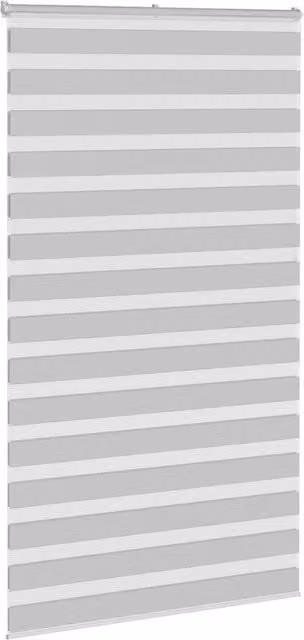 Berkfield Home Elegant Zebra Blind in Light Grey, W: 120 cm, H: 200 cm