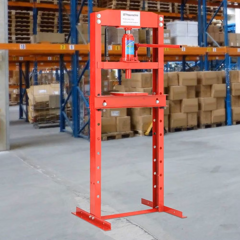 SPETLEK 12 Ton Red Workshop Floor Standing Hydraulic Bench Press – 2