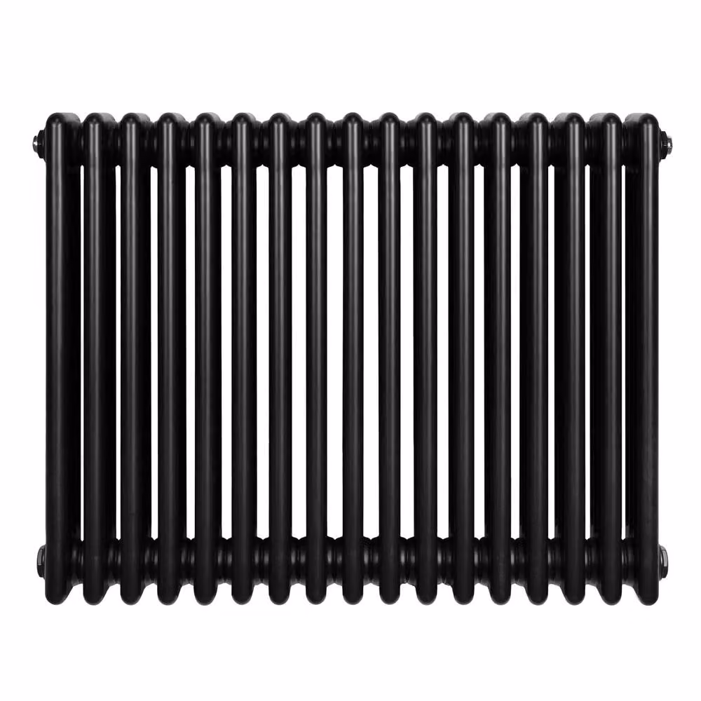 Monstershop Traditional 4 Column Steel Radiator, Black, W: 60.0 cm, H: 78.5 cm – 2