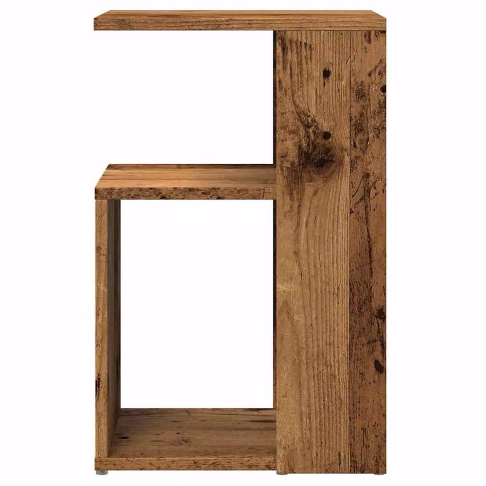 Berkfield Home Side Table in Brown Old Wood, W/D/H: 36 x 30 x 56 cm – 4