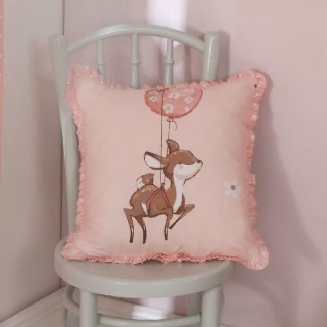 Rapport Home Float Away Pink Square Cushion Cover, W/D/H: 43 x 43 x 0 cm