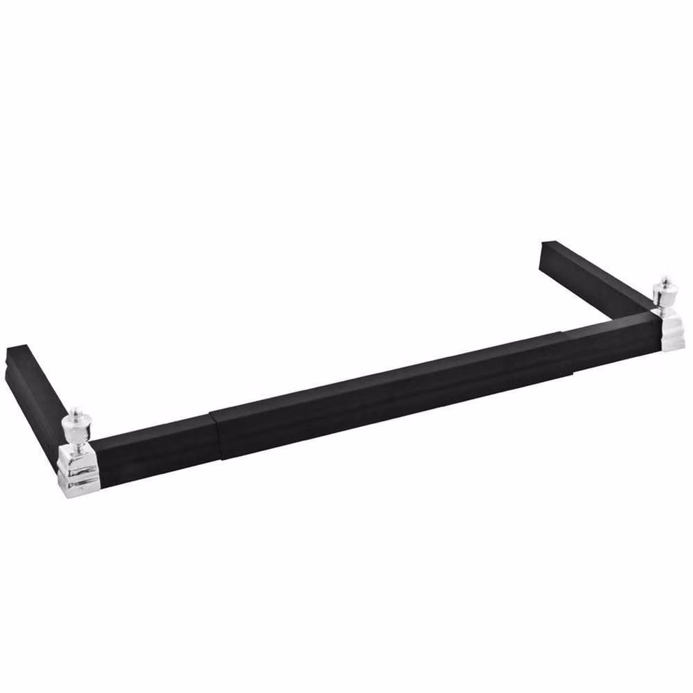 Kelvenix Adjustable Steel Fireplace Fender and Mantel Surround in Black – 2