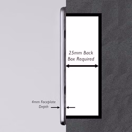 Varilight Double Rocker 2-Way Light Switch in Screwless Brushed Steel, Silver – 4