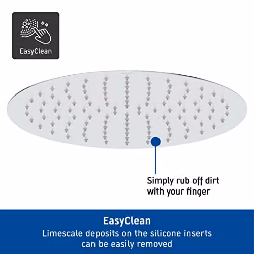 Duravit Universal Round Rain Overhead Shower Head in Chrome, Diameter: 40 cm – 2