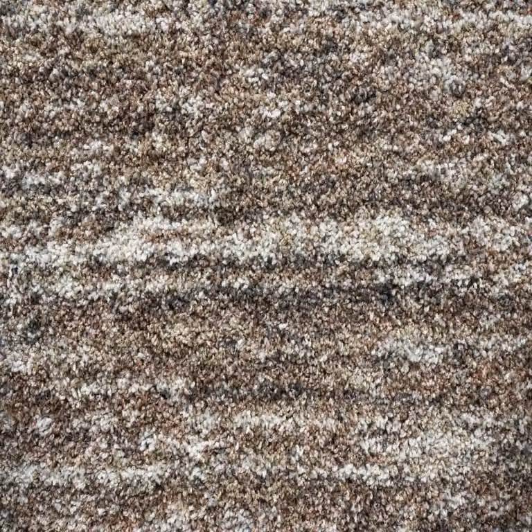The Rug Shop UK Brown Modern Shaggy Striped Rectangular Rug, W: 160 cm, L: 230 cm