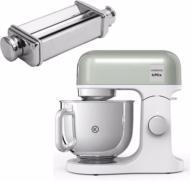 DeLonghi kMix Stand Mixer with 5L Bowl and Lasagne Roller in Green
