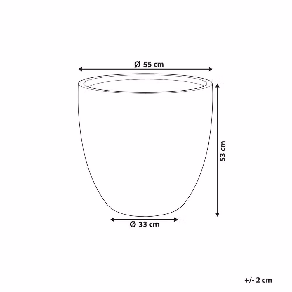 Wyld and Coco Grey Fibre-Clay Planter W: 55 cm, D: 55 cm, H: 53 cm – 3