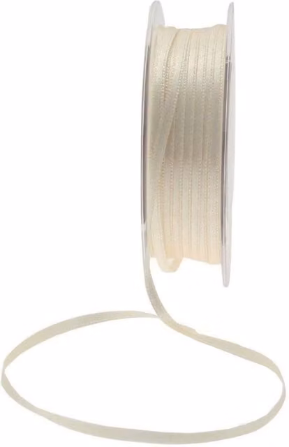 KDMD Cream Satin Ribbon, 3 Pack in Nude, 3mm x 50m