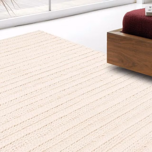The Rug Shop UK Cream Modern Plain Outdoor Area Rug, W/D: 200 x 290 cm
