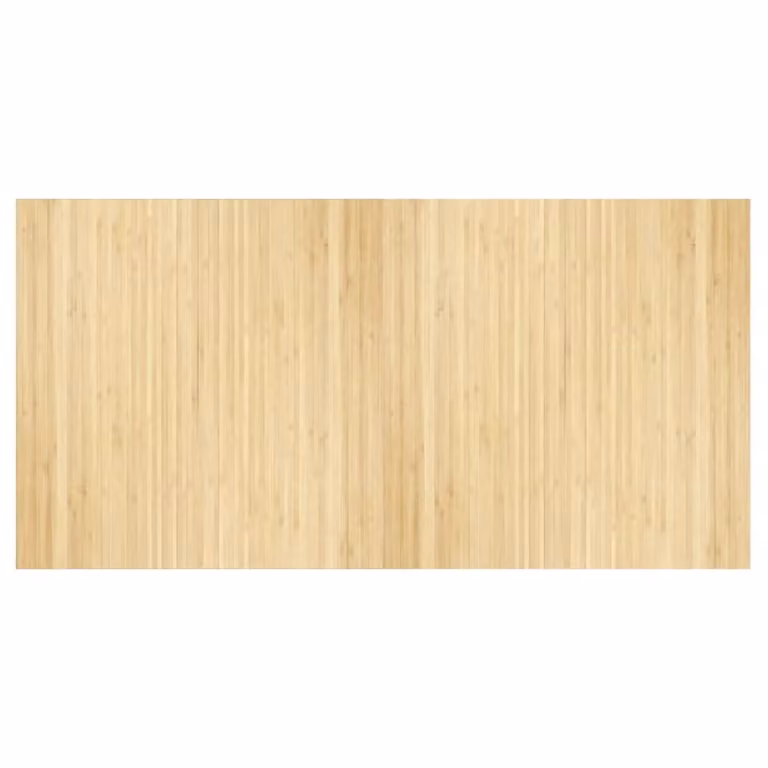 Berkfield Home Rectangular Bamboo Rug in Beige, W: 100 cm x D: 200 cm