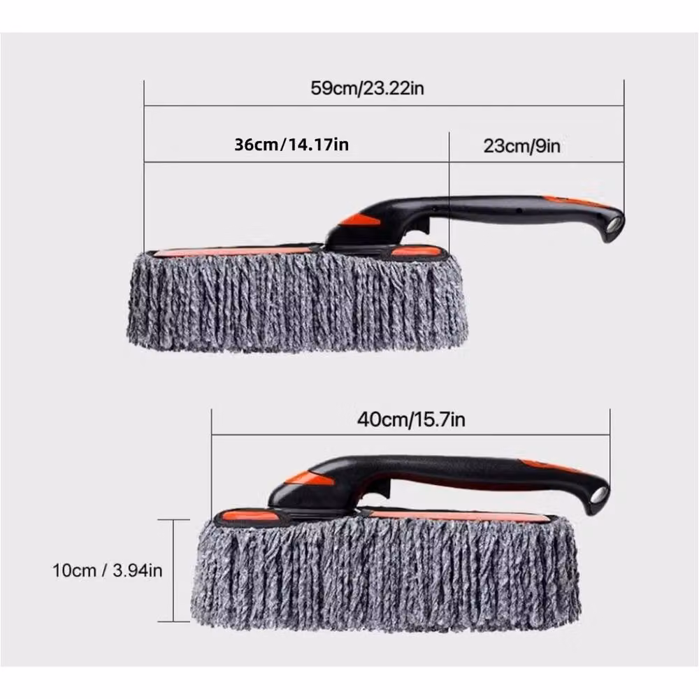 VOGREX Extendable Soft Car Wash Mop and Window Cleaner with Telescopic Handle in Red – 2