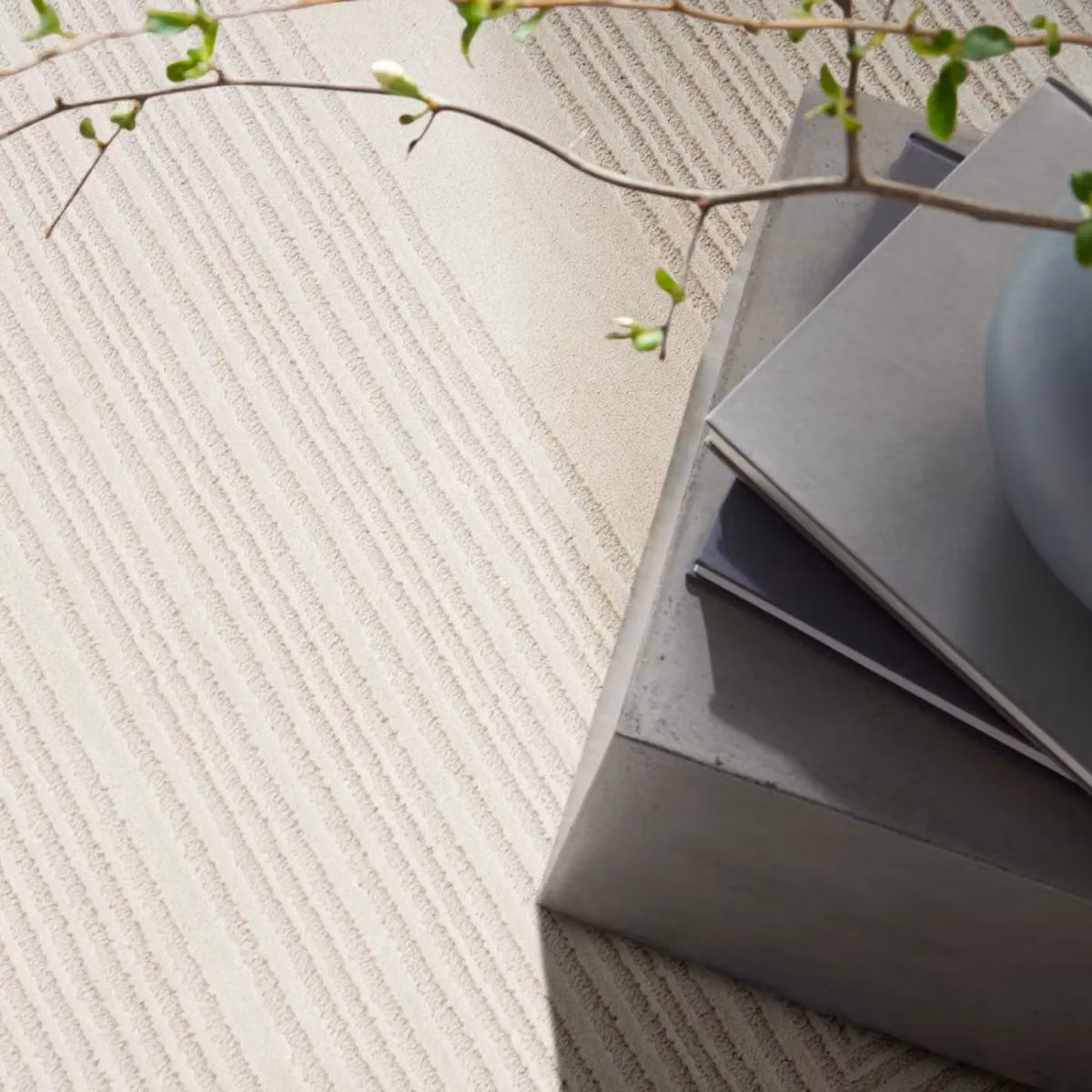 The Rug Shop UK Cream and Ivory Modern Abstract Polyester Area Rug, W: 160 cm, D: 220 cm – 2