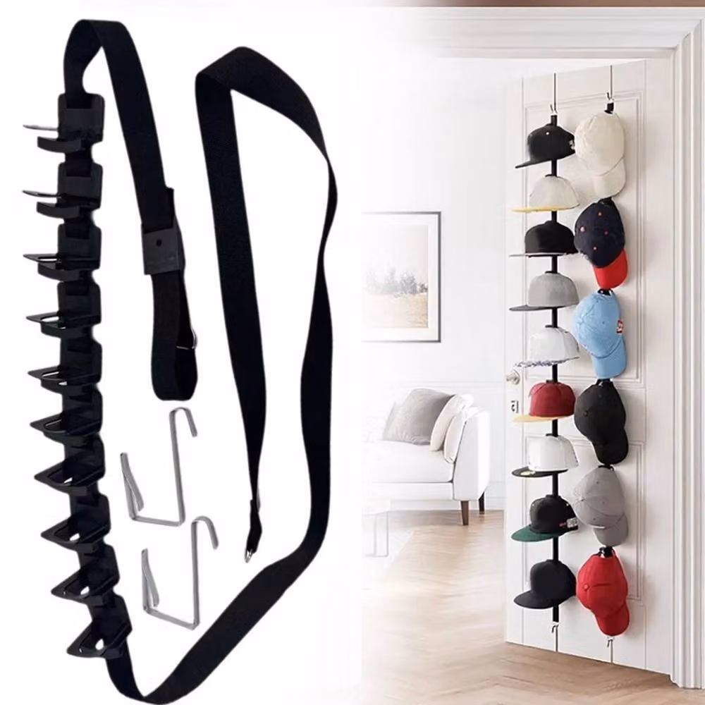 PAWNORA Non-Slip Plastic Baseball Cap Hanging Rack in Black – 2