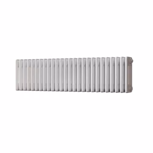 UK Radiators Alpha 4 Column Traditional Cast-Iron Style Steel Radiator, White, H: 300 mm, W: 1164 mm – 2