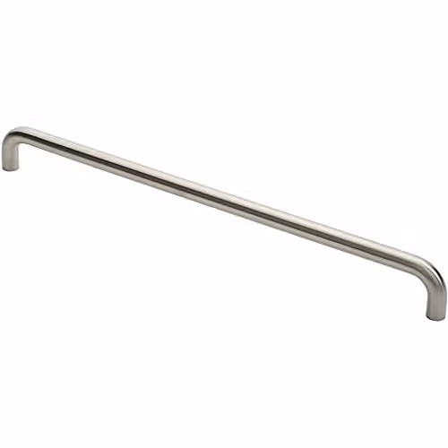 Loops Round D Bar Pull Handle in Brushed Satin Stainless Steel, Silver, Fixing Centres: 600 mm