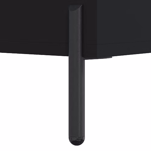 vidaXL Modern Black Shelf Cabinet with Back Panel, W/D/H: 69.5 x 32.5 x 90 cm – 4