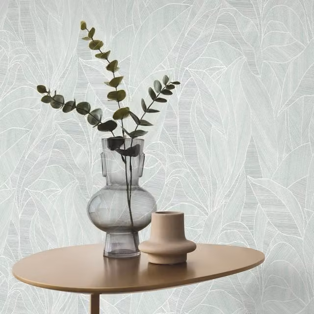 Erismann Petrol Botanical Floral Vinyl Wallpaper Roll