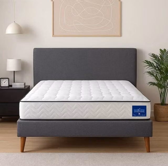 Bedzonline Pocket Spring Mattress, White, W/D/H: 180 x 200 x 20 cm – 1