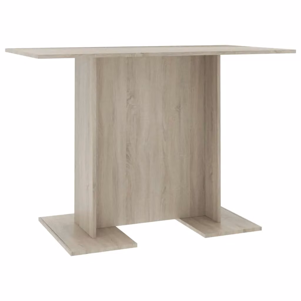 Berkfield Home Sonoma Oak Dining Table in Brown, W/D/H: 110 x 60 x 75 cm – 2