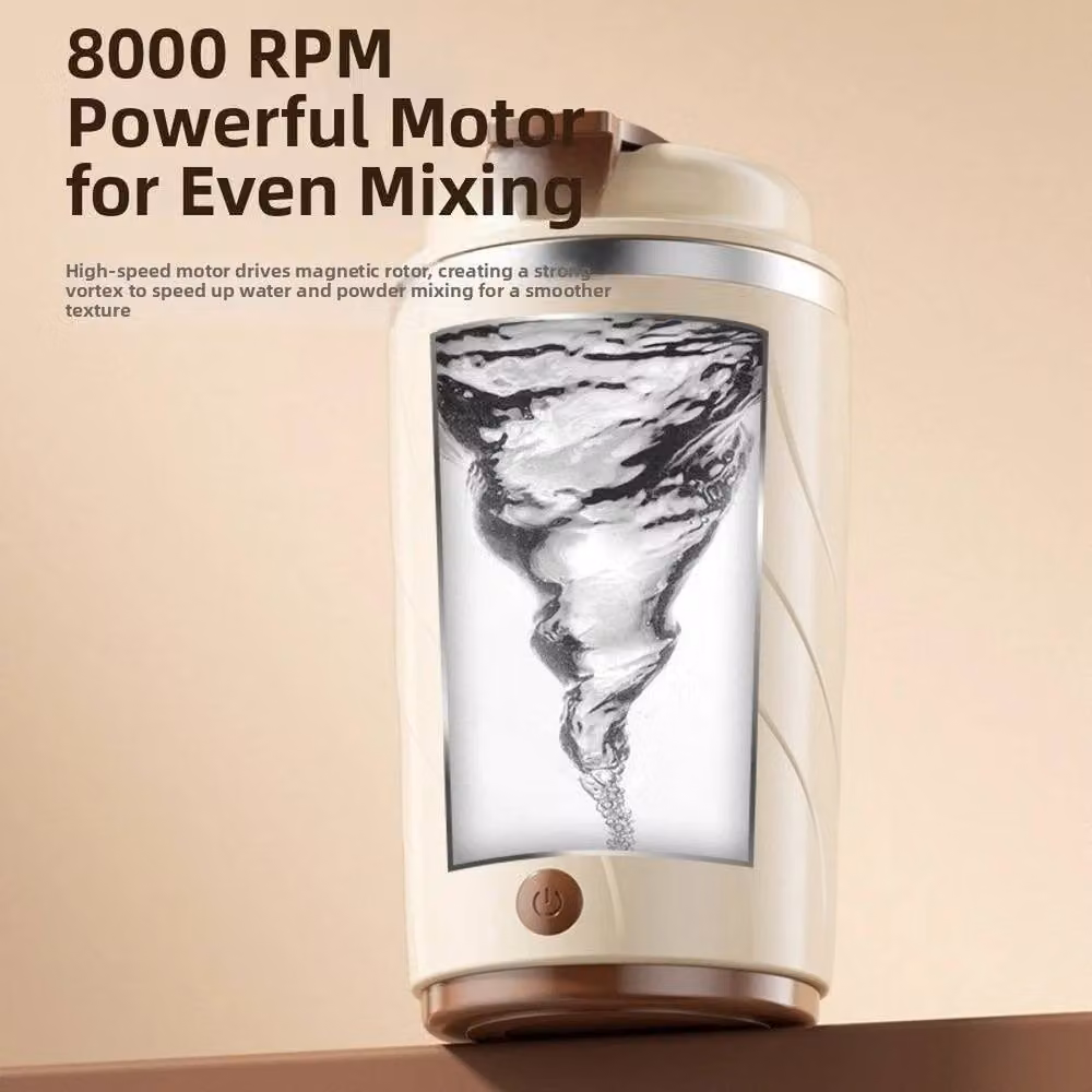 KORVIXA Electric Coffee Mixing Mug with Temperature Control in Beige – 3
