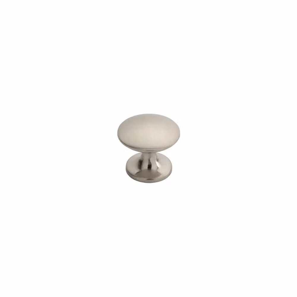 Loops 4x Fingertip Cabinet Door Knobs, 30mm Diameter, Brushed Silver Nickel Plated – 2