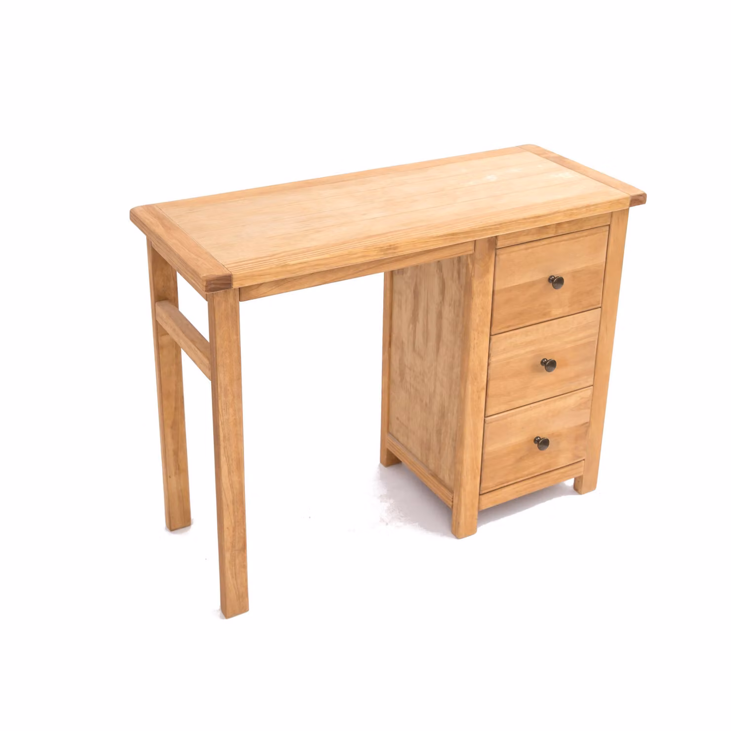 Cabinet Bits Lugo 3 Drawer Dressing Table in Light Brown Pine Wood – 2