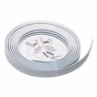 New Edge Blinds White Coiled PVC Curtain Track, 350 cm