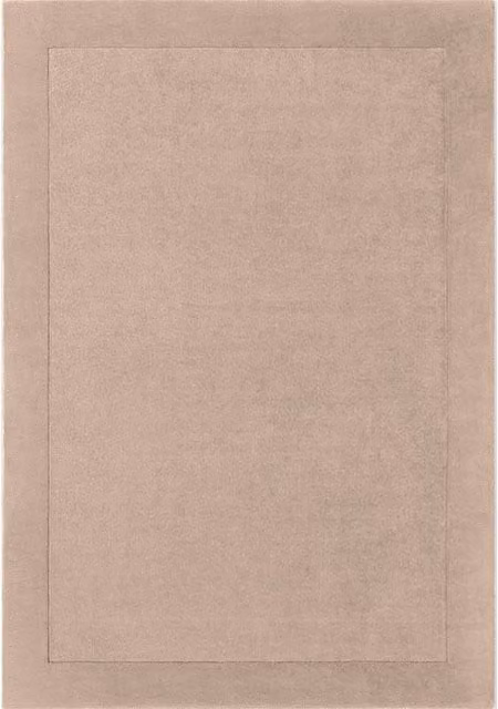 Villeroy & Boch 1812 Kari Handmade Round Wool Blend Bordered Rug in Beige, Diameter: 150 cm
