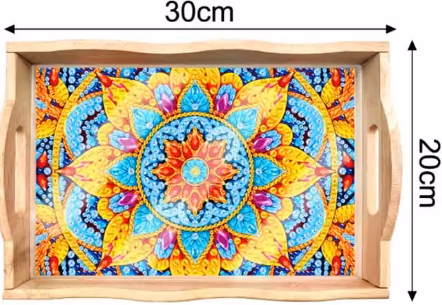 Syntego Mosaic Pattern Tray Diamond Art Kit in Multicolour and Yellow