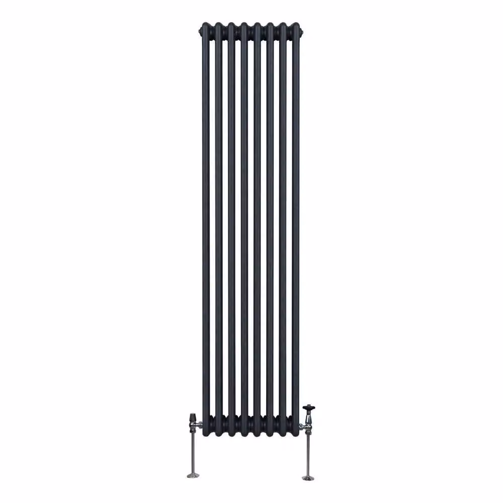 Monstershop Traditional 3 Column Steel Radiator in Anthracite Grey, H: 180 cm, W: 38.2 cm, D: 10 cm – 2