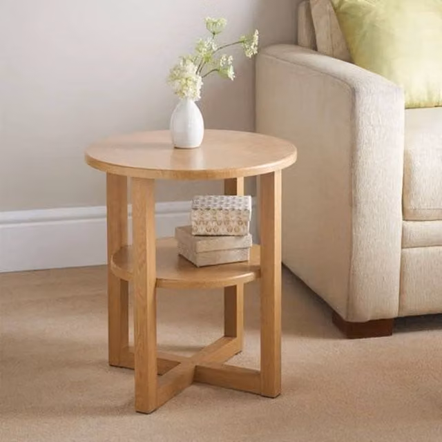 NESTLUNE Modern Brown Wood Side Hall Table for Plants and Wine, H 100 cm x W 15 cm x D 15 cm