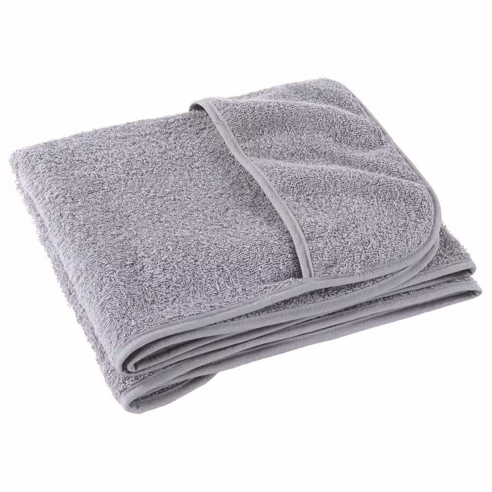 Berkfield Home Soft Cotton Beach Towels, 2 Pack, Grey, W: 75 cm, L: 200 cm, 400 GSM – 2