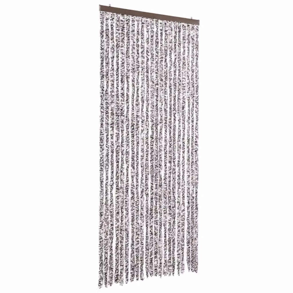 Berkfield Home Chenille Insect Curtain in Brown and Beige, W/H: 90 x 200 cm – 2