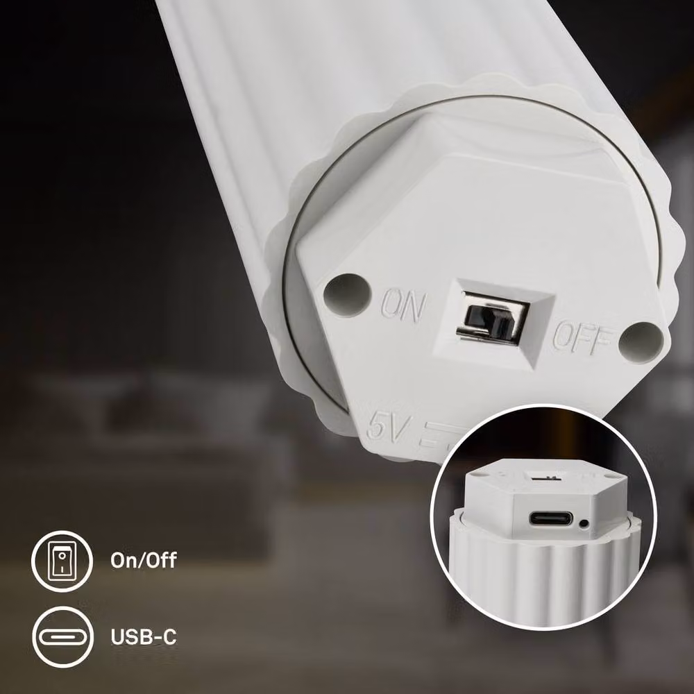 Briloner Rechargeable White LED Pendant Ceiling Light, 3.5W, 280lm, 3000K Warm White, Dimmable and Height Adjustable – 5