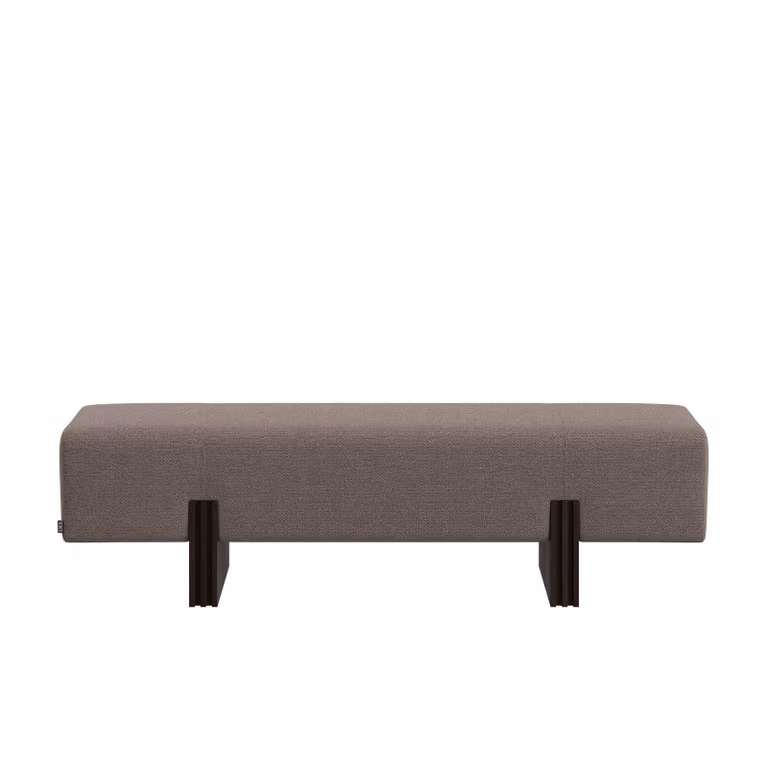 Dome Deco LANDON Upholstered Bench in Grey