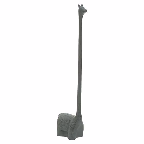 Orsina Fauna Llama Freestanding Metal Toilet Roll Holder in Grey, W/D/H: 10 x 10 x 43 cm