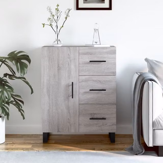 Berkfield Home Grey Sonoma Sideboard, W/D/H: 69.5 x 34 x 90 cm – 1