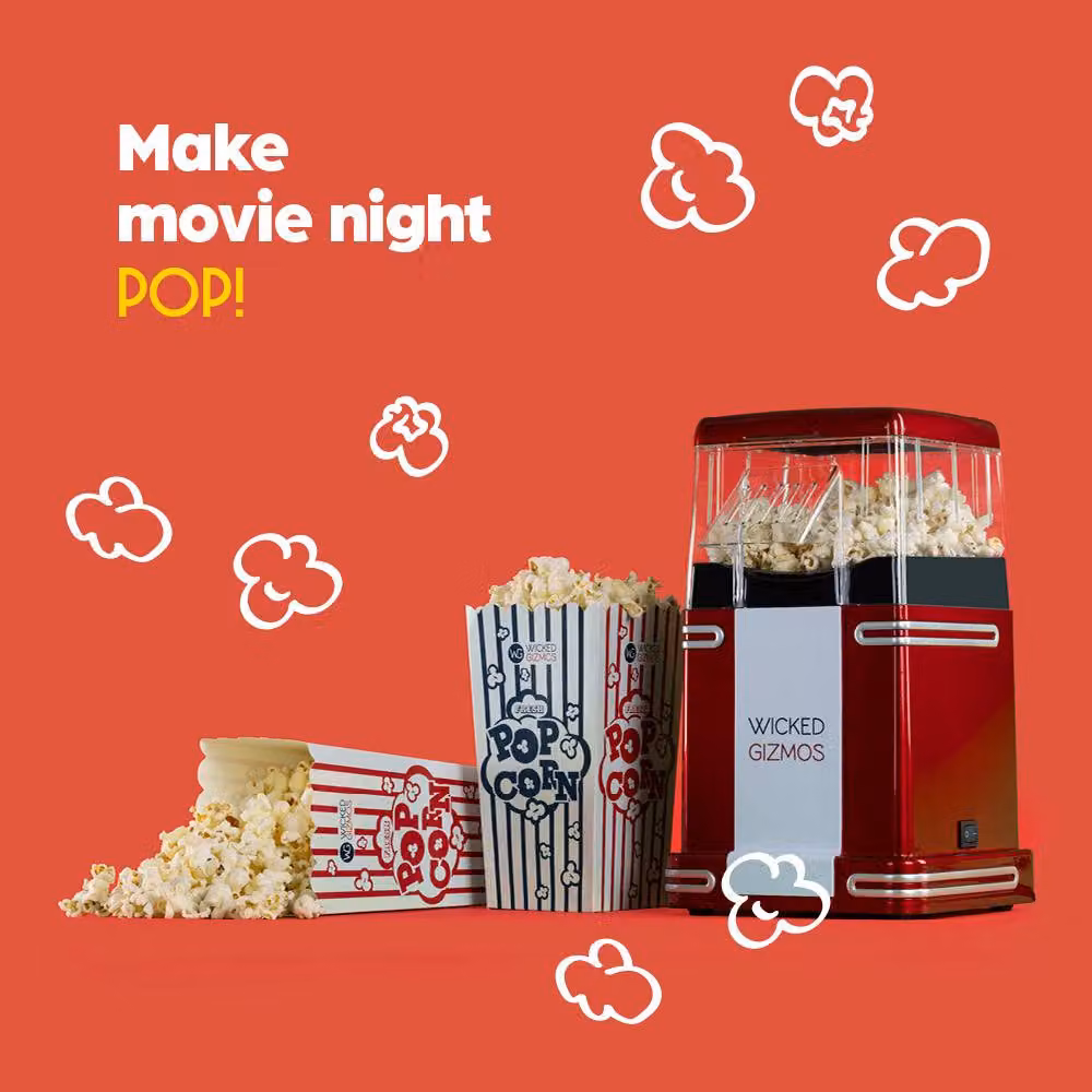 Wicked Gizmos Hot Air Popcorn Maker in Red – 2