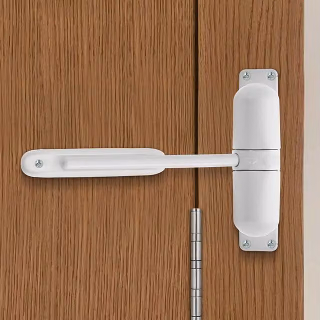 Livingandhome White Zinc Alloy Spring Self Closing Door Closer