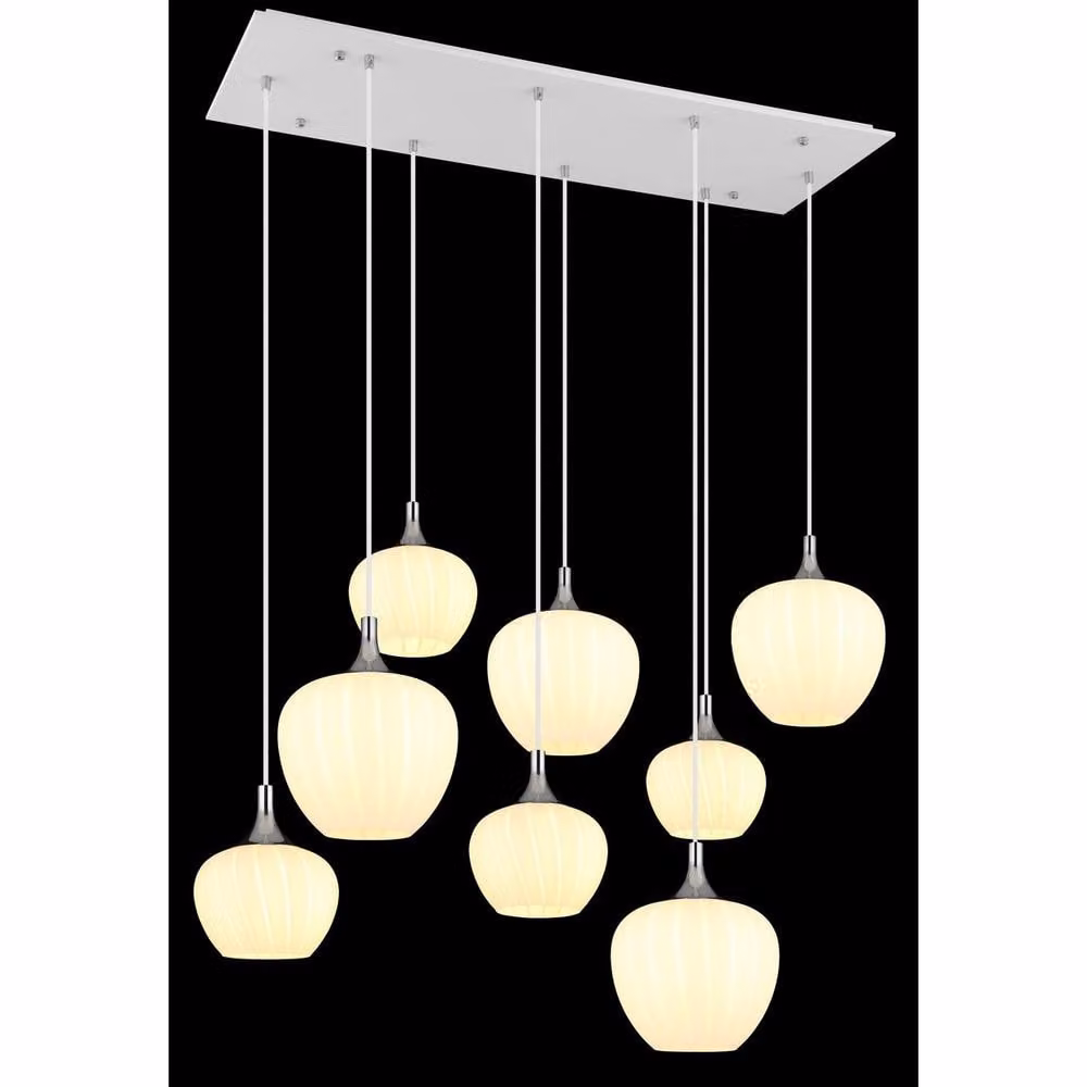 Netlighting Maxy Cluster Pendant Ceiling Light in White with 8x E27 Sockets – 3
