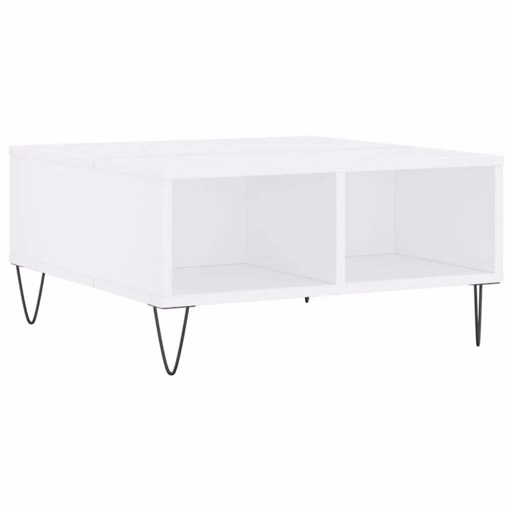 Berkfield Home Modern White Square Coffee Table W/D/H: 60 x 60 x 30 cm – 2
