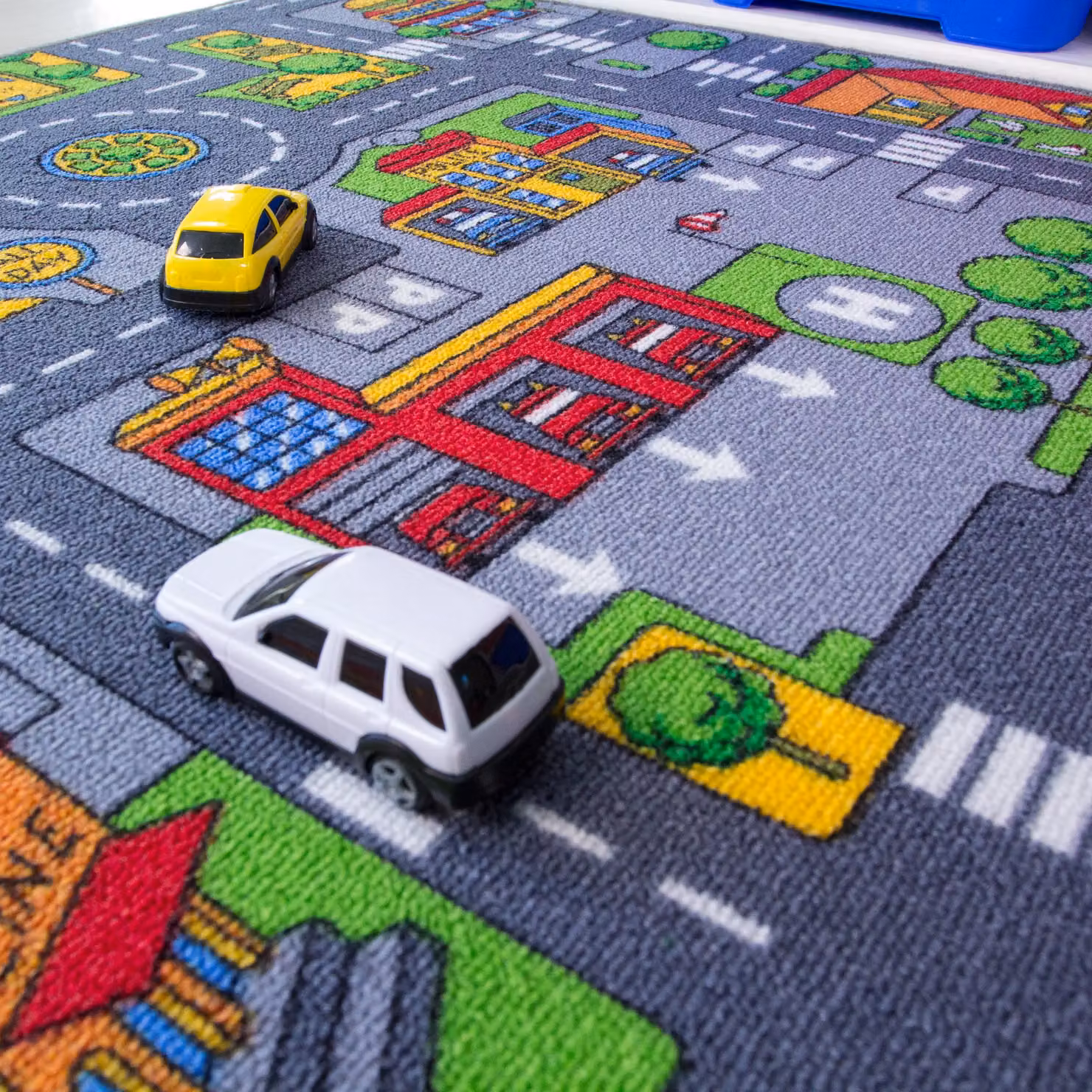 Kukoon Childrens Toy Car Roads Soft Play Mat, Grey, W: 120 cm, D: 80 cm – 2