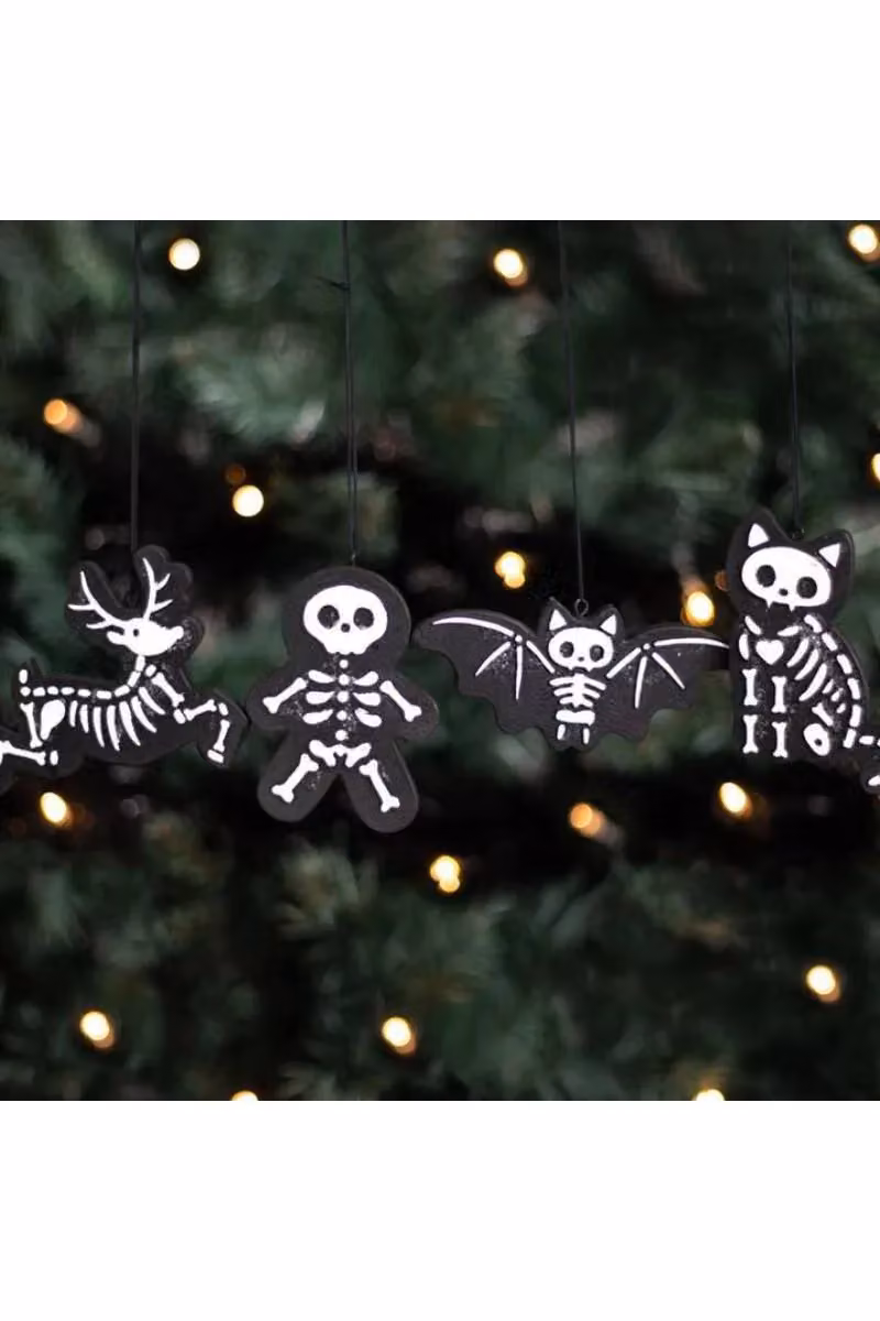 KDMD Set of 4 Black Reindeer Hanging Animal Ornaments – 5