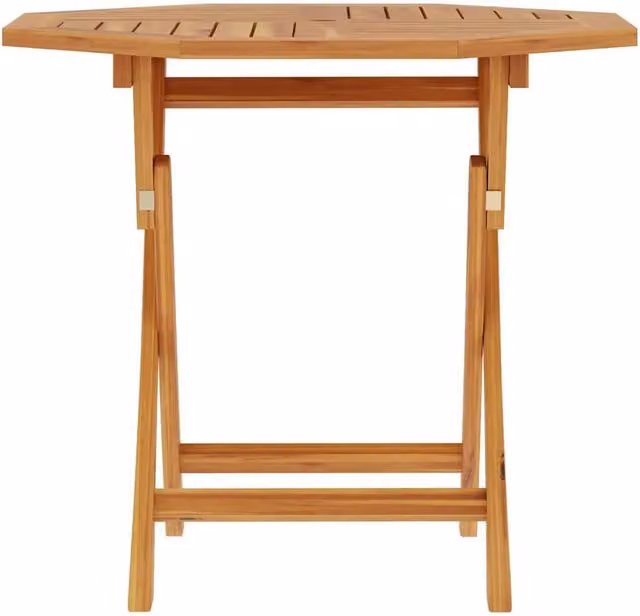 Berkfield Home Beautiful Folding Garden Table in Brown Solid Teak Wood, W/D/H: 85 x 85 x 76 cm – 1