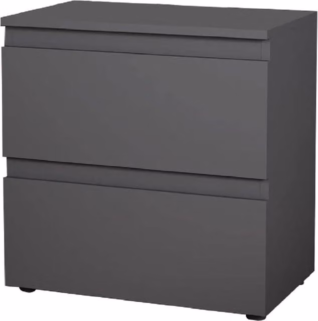 SPOT ON DEALZ Modern Grey Slim Bedside Chest of Drawers Nightstand