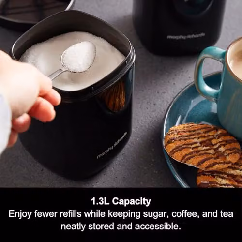 Morphy Richards Equip 3 Piece Airtight Storage Canister Set in Black, Stainless Steel – 4