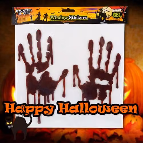 VFM e-Store Red Blood Handprint Halloween Window Stickers – 5