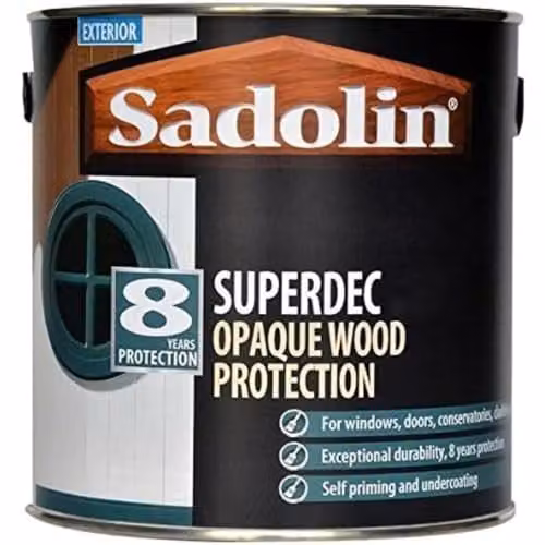 Sadolin Superdec Opaque Wood Protection Gloss White 1L